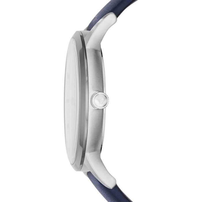 Emporio Armani Renato White DIal Blue Leather Strap Watch For Men - AR11119 - Image 4